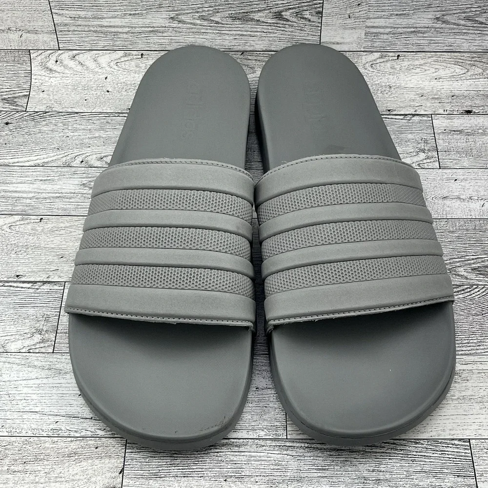 Adidas Slides Shoes Mens Size 13 Comfort Sandals Pool Shower‎ Slip On Stripes